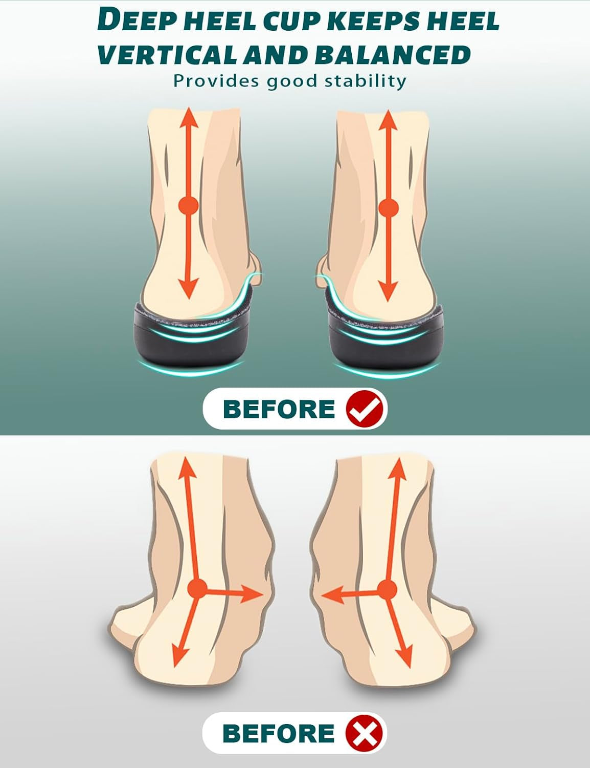 Plantar Fasciitis Insoles for Men Women, 220+ Lbs Heavy Duty Support Pain Relief Orthotics, High Arch Support for Pain Relief, Flat Feet Orthotic Insert, Work Boot Shoe Insole Fit for Standing All Day